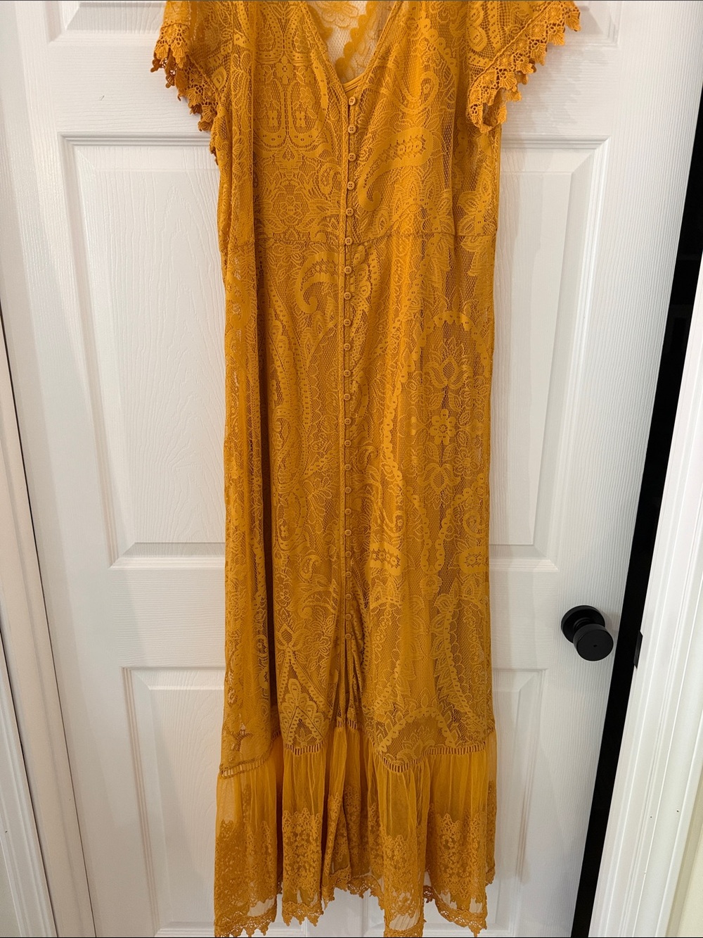 torrid Mustard Lace Maxi Dress - Picture 4 of 7